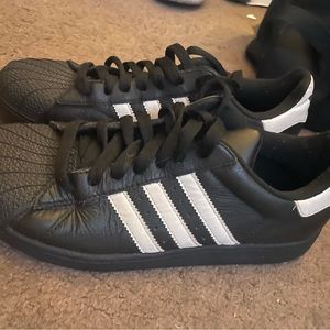 Black Adidas Superstars